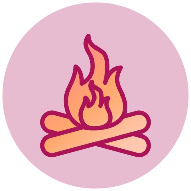 Ateş vektörü simgesini ateşle