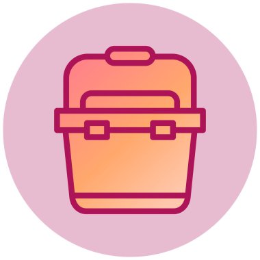 Çanta. Web simgesi basit illüstrasyon