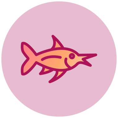 Balık. Web simgesi basit illüstrasyon