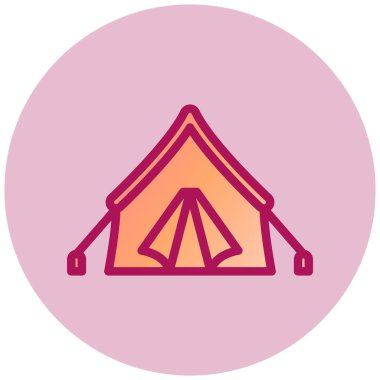 Çadır. Web simgesi basit illüstrasyon