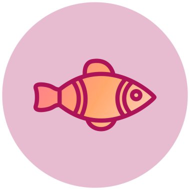 Balık. Web simgesi basit illüstrasyon