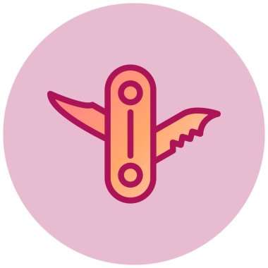 Makas. Web simgesi basit illüstrasyon