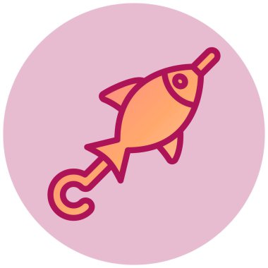 Balık. Web simgesi basit illüstrasyon