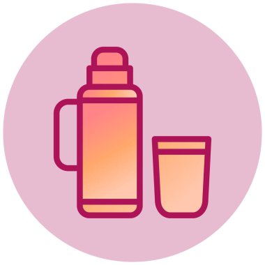 Su şişesi. Basit resimleme