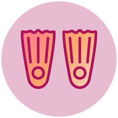 plaj düz vektör simgesi