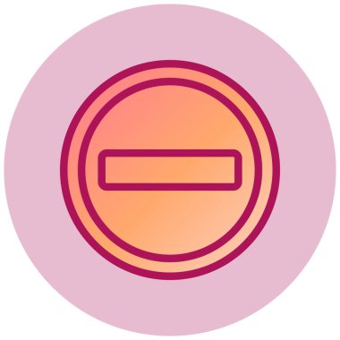 Eksi. Web simgesi basit illüstrasyon