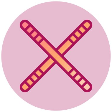 beysbol sopası simgesi, vektör illüstrasyonu