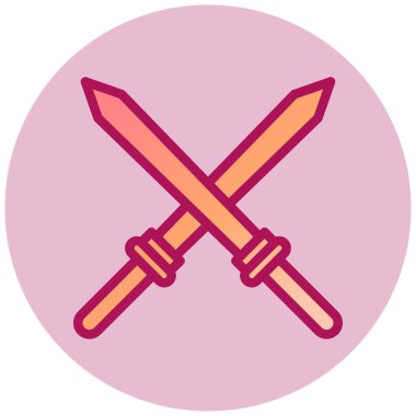 Kılıç. Web simgesi basit illüstrasyon