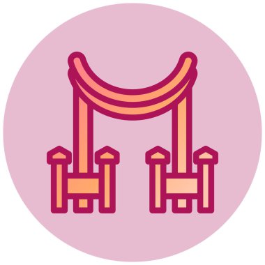 Sandalye. Web simgesi basit illüstrasyon