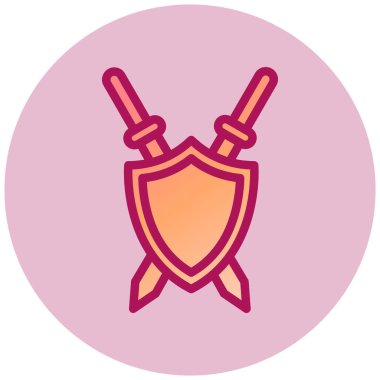 Kalkan. Web simgesi basit illüstrasyon