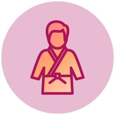 Şapkalı adam, vektör illüstrasyonu.