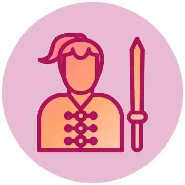 Kılıç. Web simgesi basit illüstrasyon