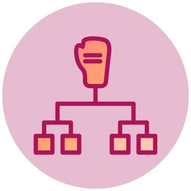 hiyerarşi. Web simgesi basit illüstrasyon