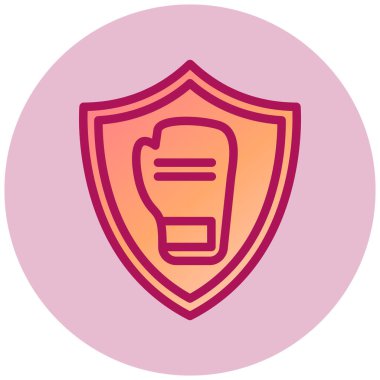 Kalkan. Web simgesi basit illüstrasyon