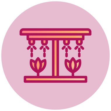 güzel bahçe vektör simgesi