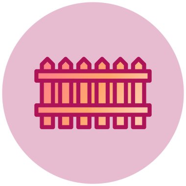 Çit. Web simgesi basit illüstrasyon