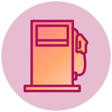 Yakıt istasyonu. Basit resimleme