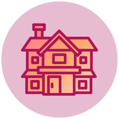 Ev. Web simgesi basit illüstrasyon