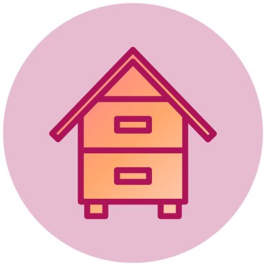 Ahır. Web simgesi basit illüstrasyon