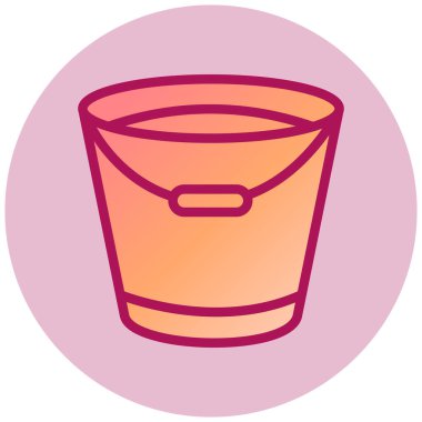 Kova. Web simgesi basit illüstrasyon