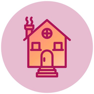 Ev. Web simgesi basit illüstrasyon