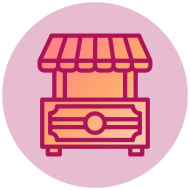 Dükkan. Web simgesi basit illüstrasyon