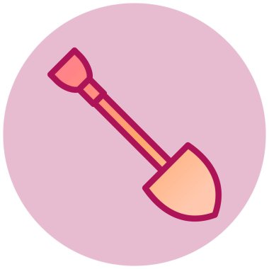 Kürek. Web simgesi basit illüstrasyon