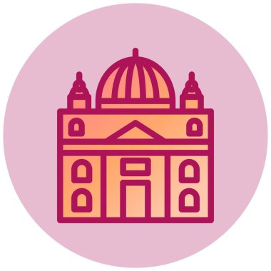 Kiliseye. Web simgesi basit illüstrasyon