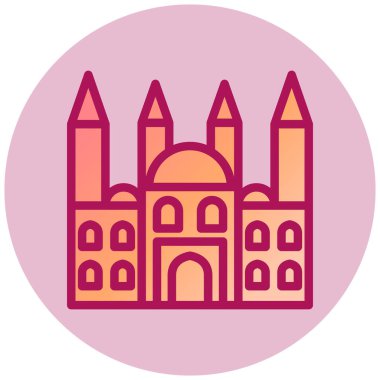 Üniversite. Web simgesi basit illüstrasyon