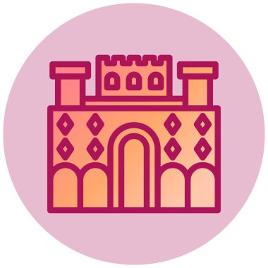 Şato. Web simgesi basit illüstrasyon