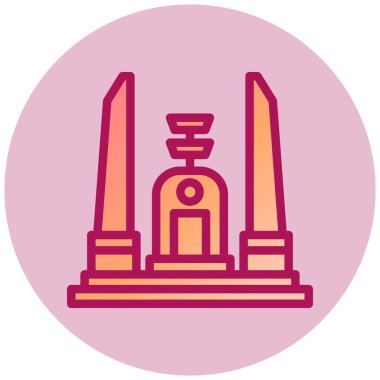 Anıt. Web simgesi basit illüstrasyon