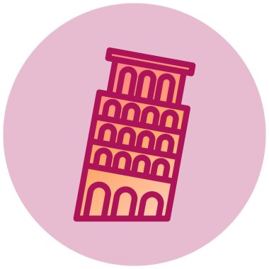 pisa. Web simgesi basit illüstrasyon