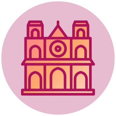 Kiliseye. Web simgesi basit illüstrasyon