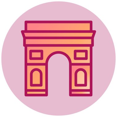 Anıt. Web simgesi basit illüstrasyon