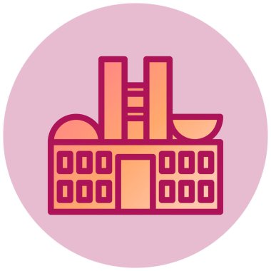 Bina. Web simgesi basit illüstrasyon