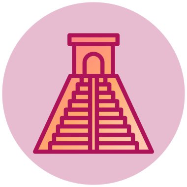 Piramit. Web simgesi basit illüstrasyon