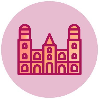 Şato. Web simgesi basit illüstrasyon