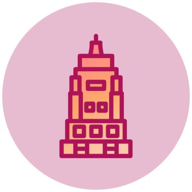 Anıt. Web simgesi basit illüstrasyon