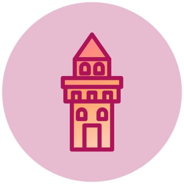 Şato. Web simgesi basit illüstrasyon