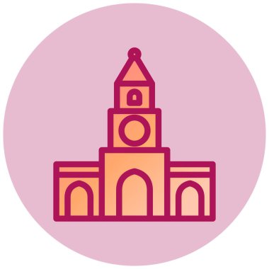 Kiliseye. Web simgesi basit illüstrasyon