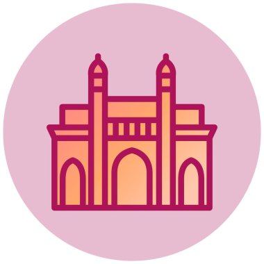 Hindistan Ağ Ağı simgesi, vektör illüstrasyonu  