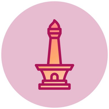 Monas web simgesi, vektör illüstrasyonu  