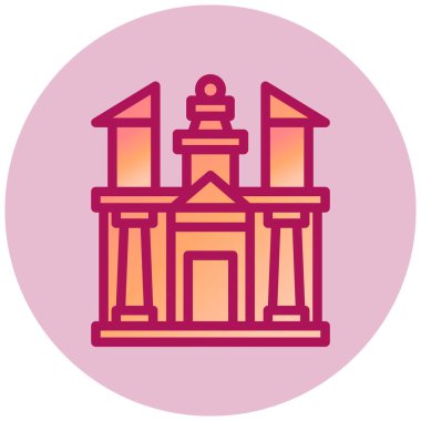 Petra web simgesi, vektör illüstrasyonu  