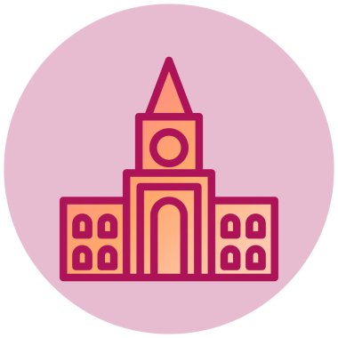 Kremlin web simgesi, vektör illüstrasyonu  