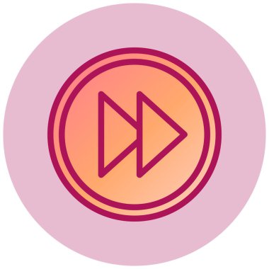 Hızlı İleri Ağ simgesi, vektör illüstrasyonu  