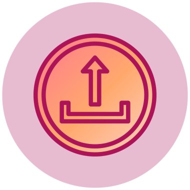 Web simgesi, vektör çizim upload  