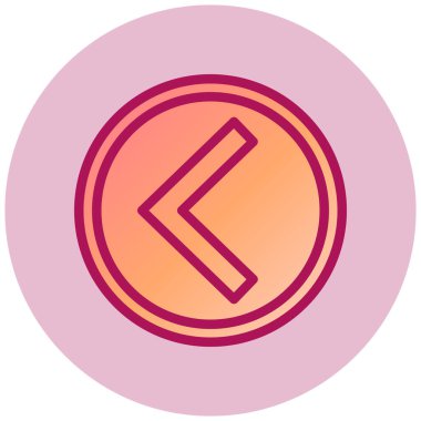 Sol Sembol Ağ simgesi, vektör illüstrasyonu  