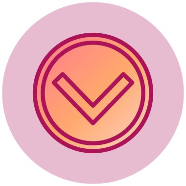 Aşağı Sembol Ağı simgesi, vektör illüstrasyonu  