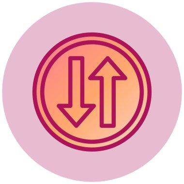  Yukarı Ağ simgesi, vektör illüstrasyonu  