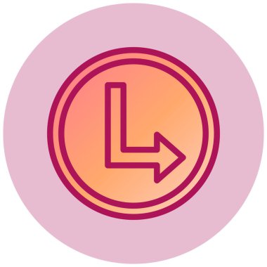 Sağ Aşağı web simgesi, vektör illüstrasyonu  